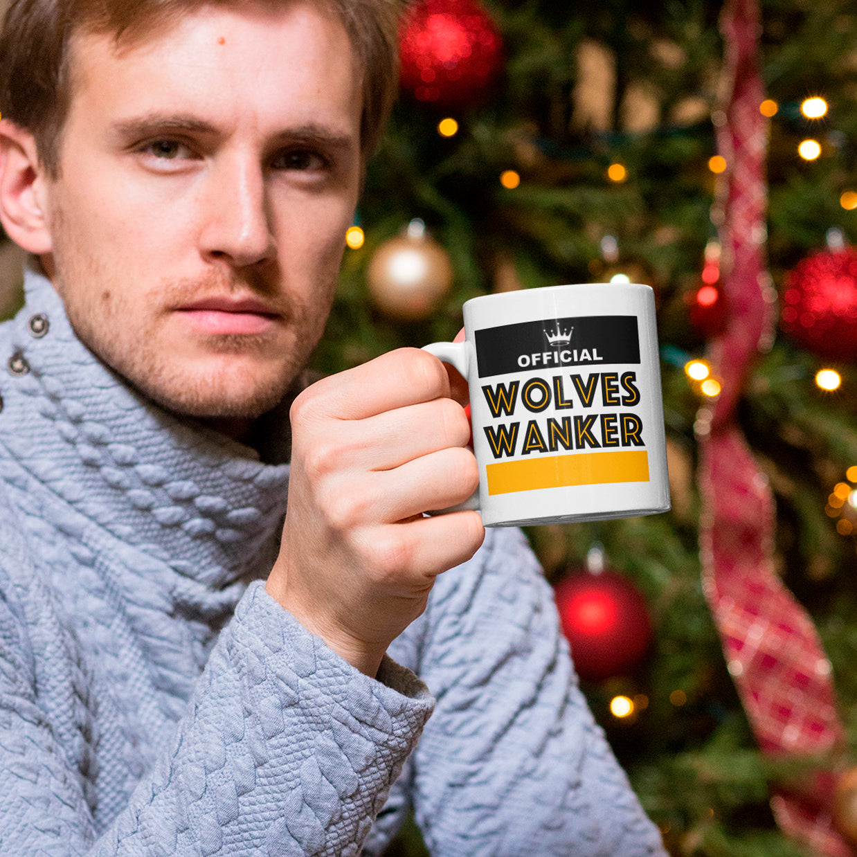 Football Rival Team Mug – Funny Wolverhampton Wolves Edition | Wanker Design + Free Teabag Gift