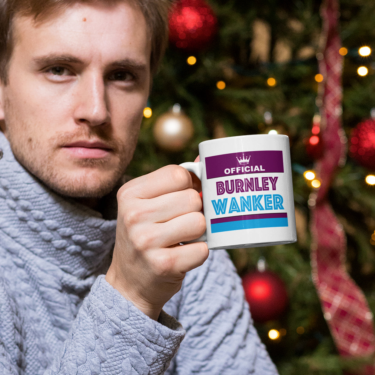 Football Rival Team Mug – Funny Burnley Edition | Wanker Design + Free Teabag Gift