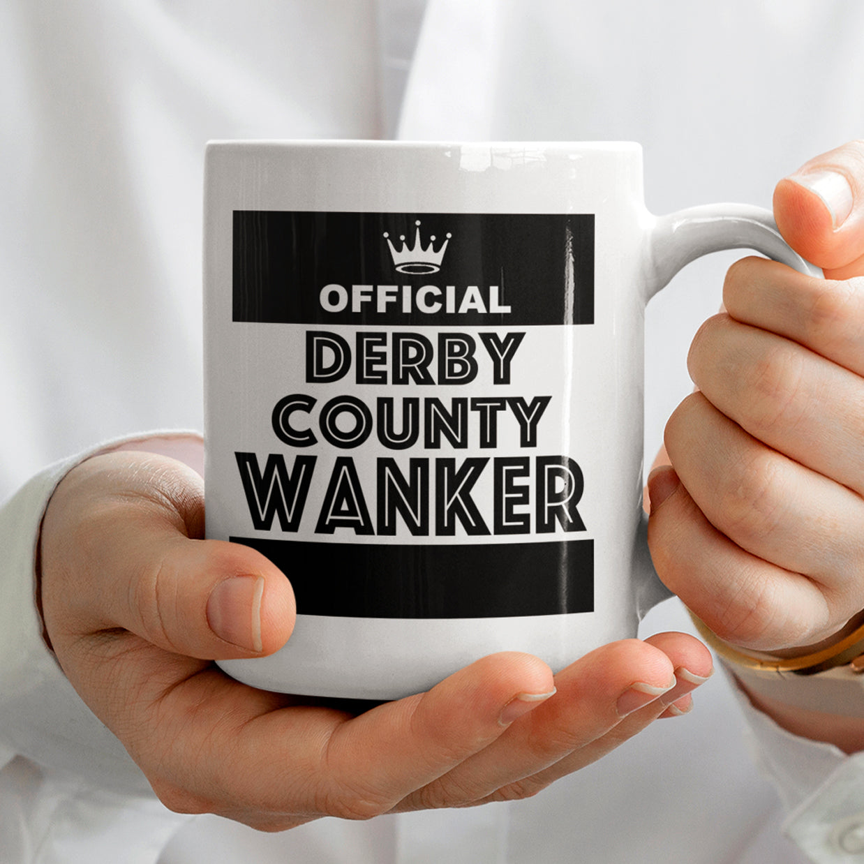 Football Rival Team Mug – Funny Derby County Edition | Wanker Design + Free Teabag Gift
