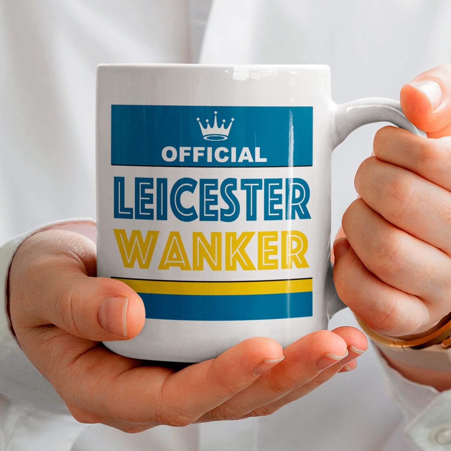 Football Rival Team Mug – Funny Leicester City Edition | Wanker Design + Free Teabag Gift (Copy)