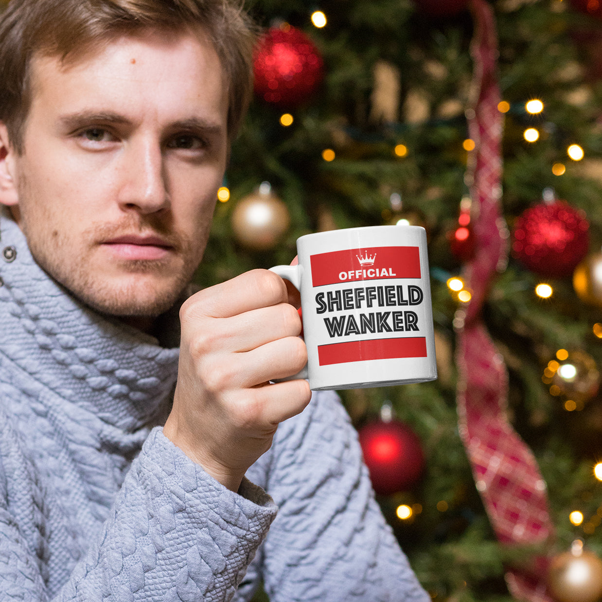 Football Rival Team Mug – Funny Sheffield Edition | Wanker Design + Free Teabag Gift