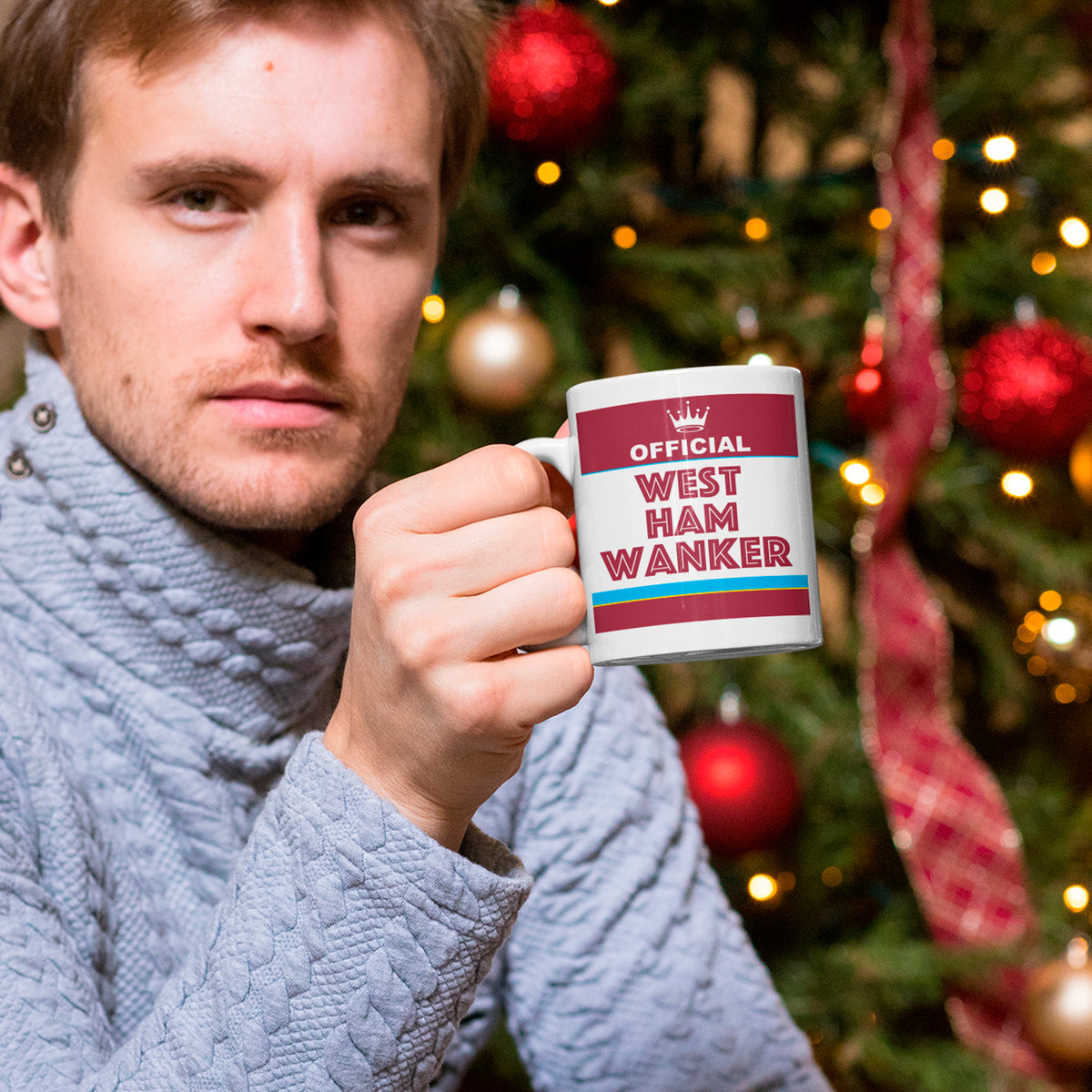 Funny Football Rival Mug – West Ham Edition | Wanker Design + Free Teabag Gift