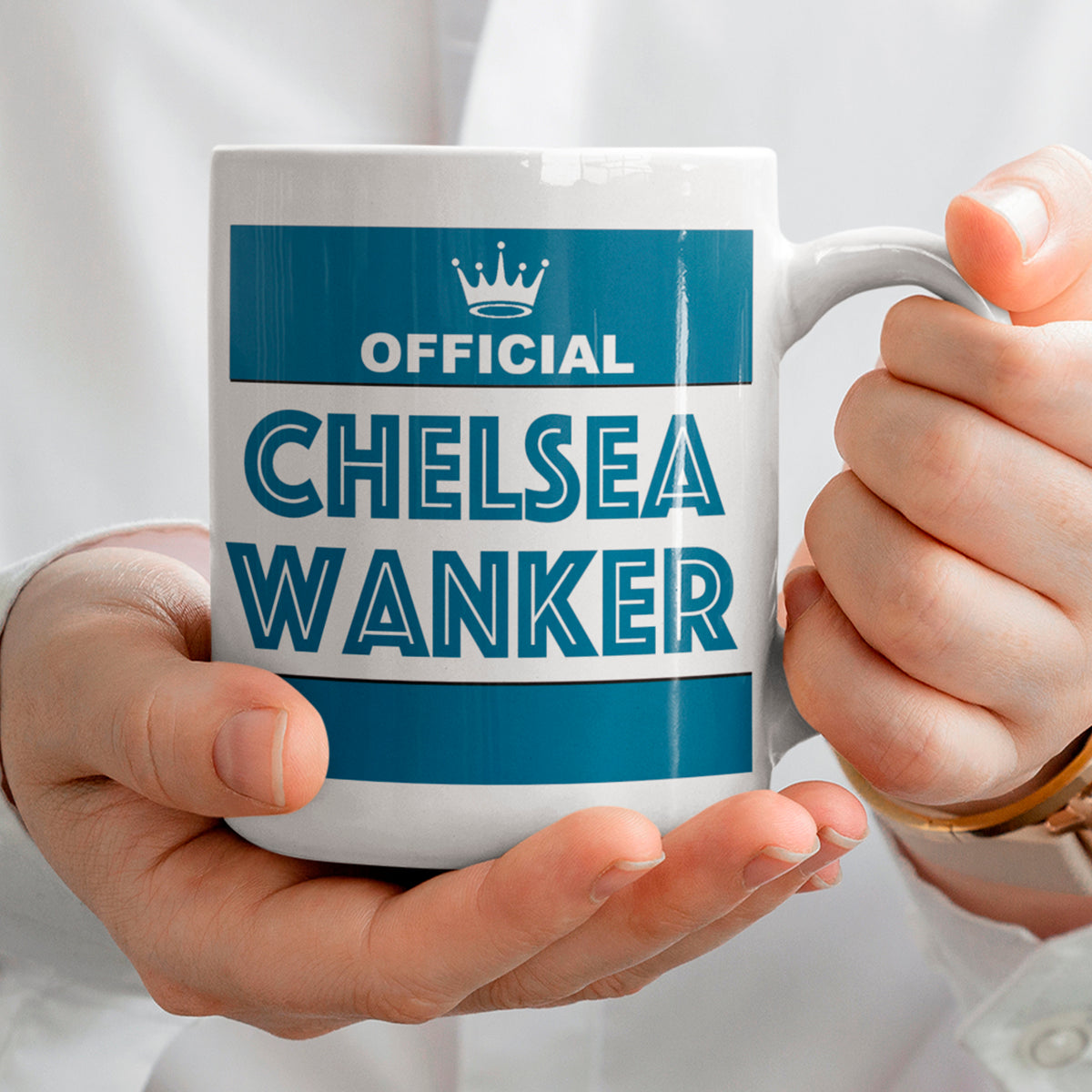 Chelsea themed football mug perfect for Funny team banter and gifts for Blues fans