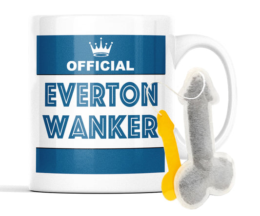 Football Rival Team Mug – Funny Everton Edition | Wanker Design + Free Teabag Gift