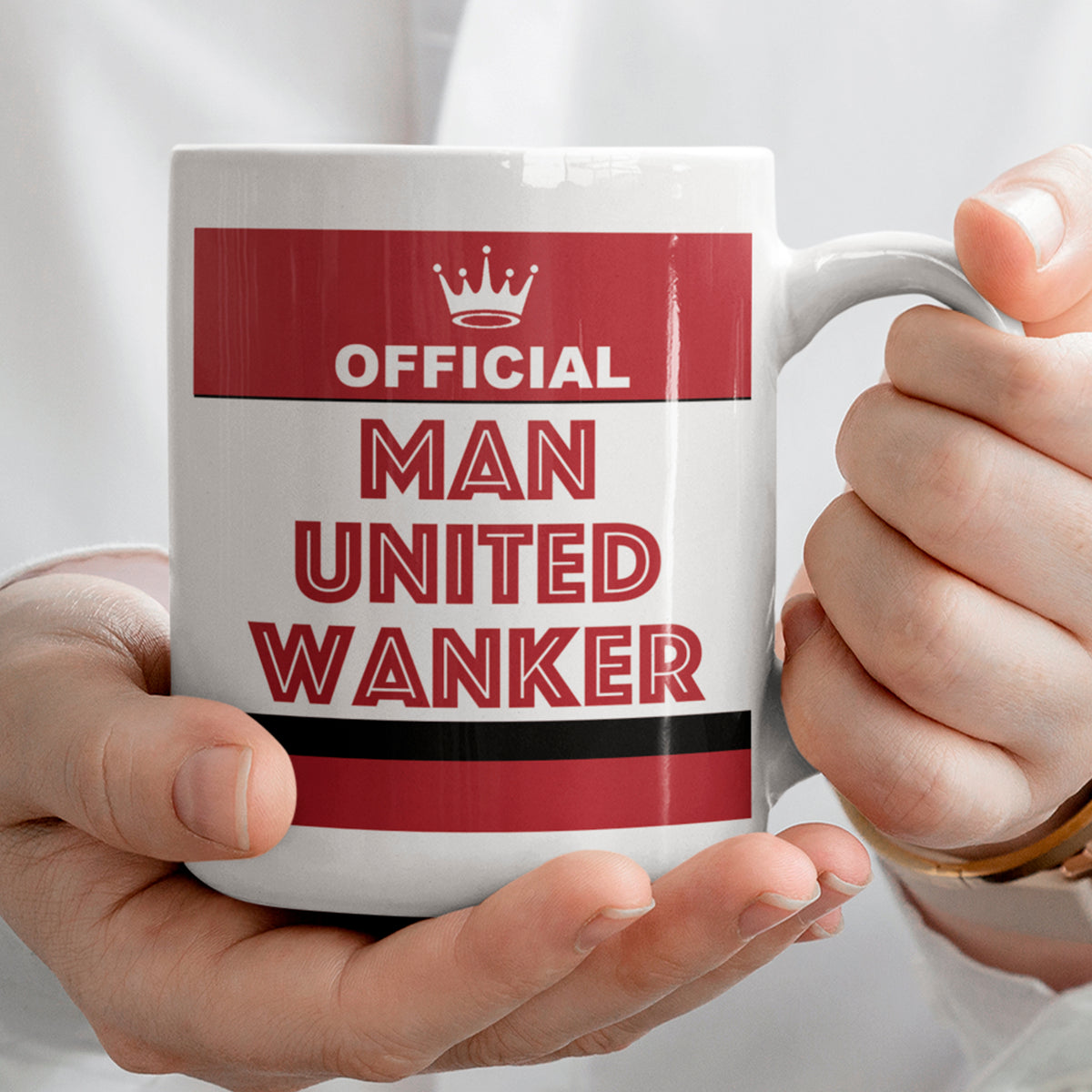 Manchester secret santa football mug paired with novelty teabag – ideal fan gift set