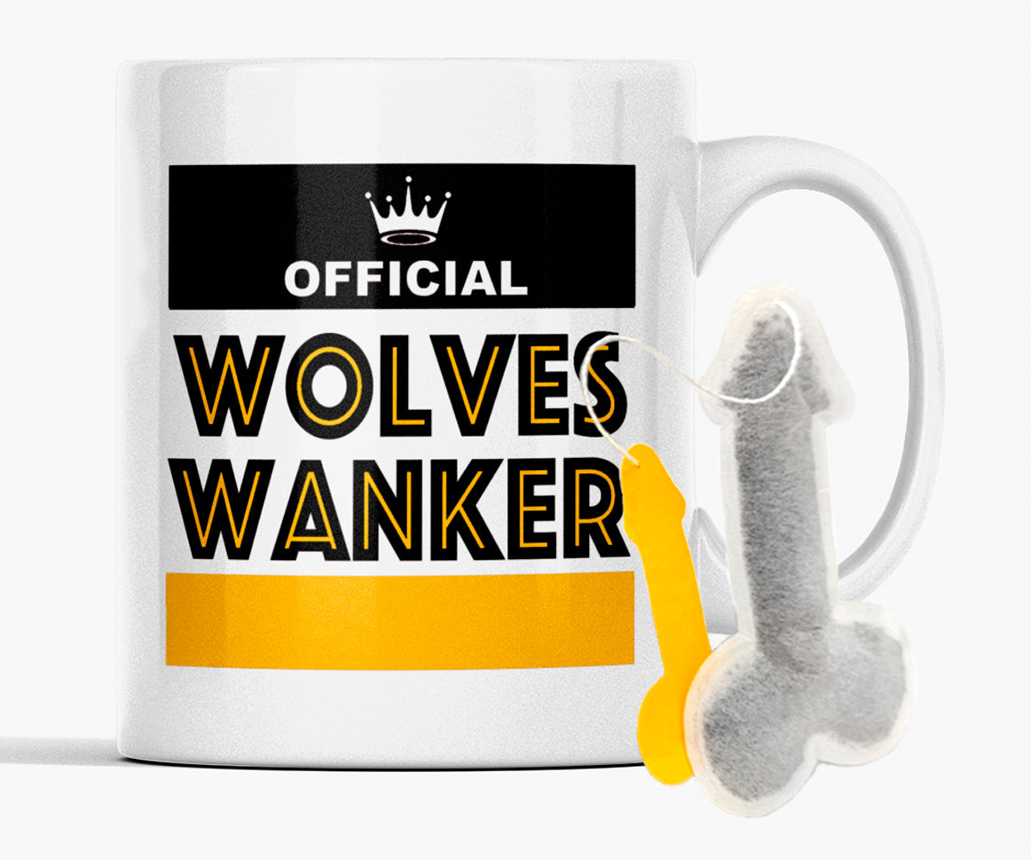 Football Rival Team Mug – Choose Your Team | Funny Wanker Design with Free Novelty Shaped Teabag
