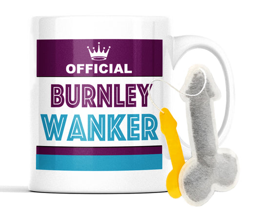 Football Rival Team Mug – Funny Burnley Edition | Wanker Design + Free Teabag Gift