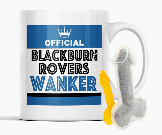 Football Rival Team Mug – Funny Blackburn Rovers Edition | Wanker Design + Free Teabag Gift