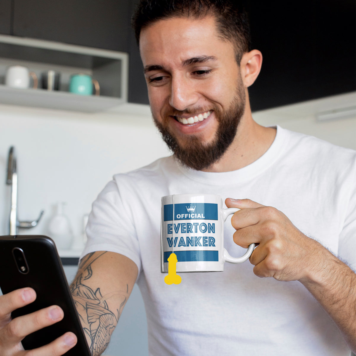 Football Rival Team Mug – Funny Everton Edition | Wanker Design + Free Teabag Gift