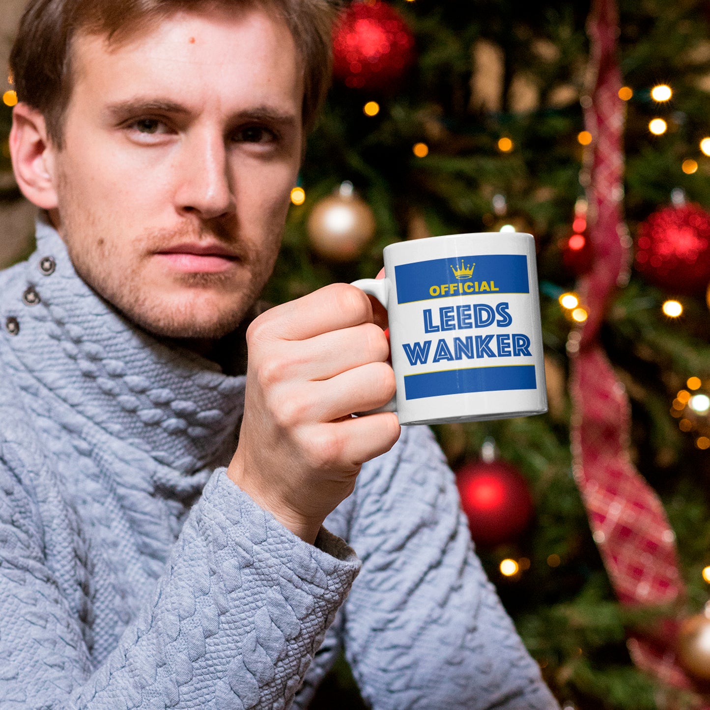 Football Rival Team Mug – Funny Leeds Edition | Wanker Design + Free Teabag Gift