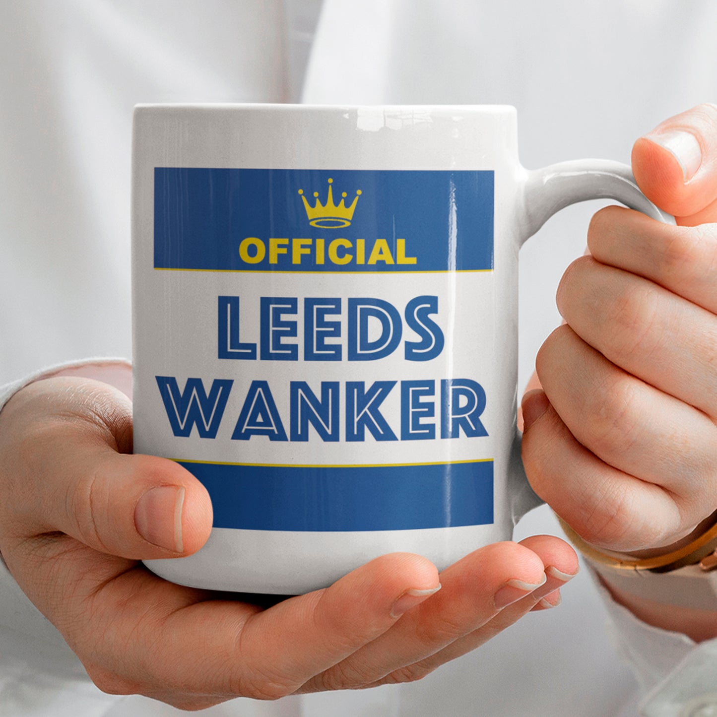 Football Rival Team Mug – Funny Leeds Edition | Wanker Design + Free Teabag Gift