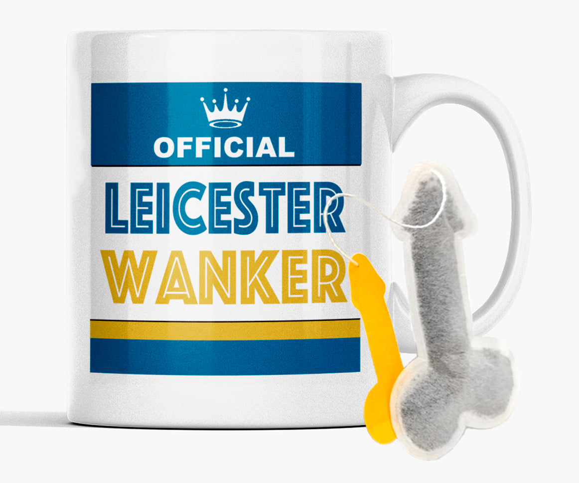 Football Rival Team Mug – Funny Leicester City Edition | Wanker Design + Free Teabag Gift (Copy)