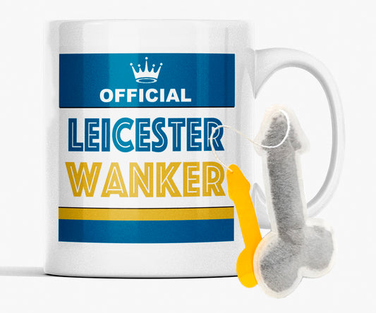 Football Rival Team Mug – Funny Leicester City Edition | Wanker Design + Free Teabag Gift (Copy)