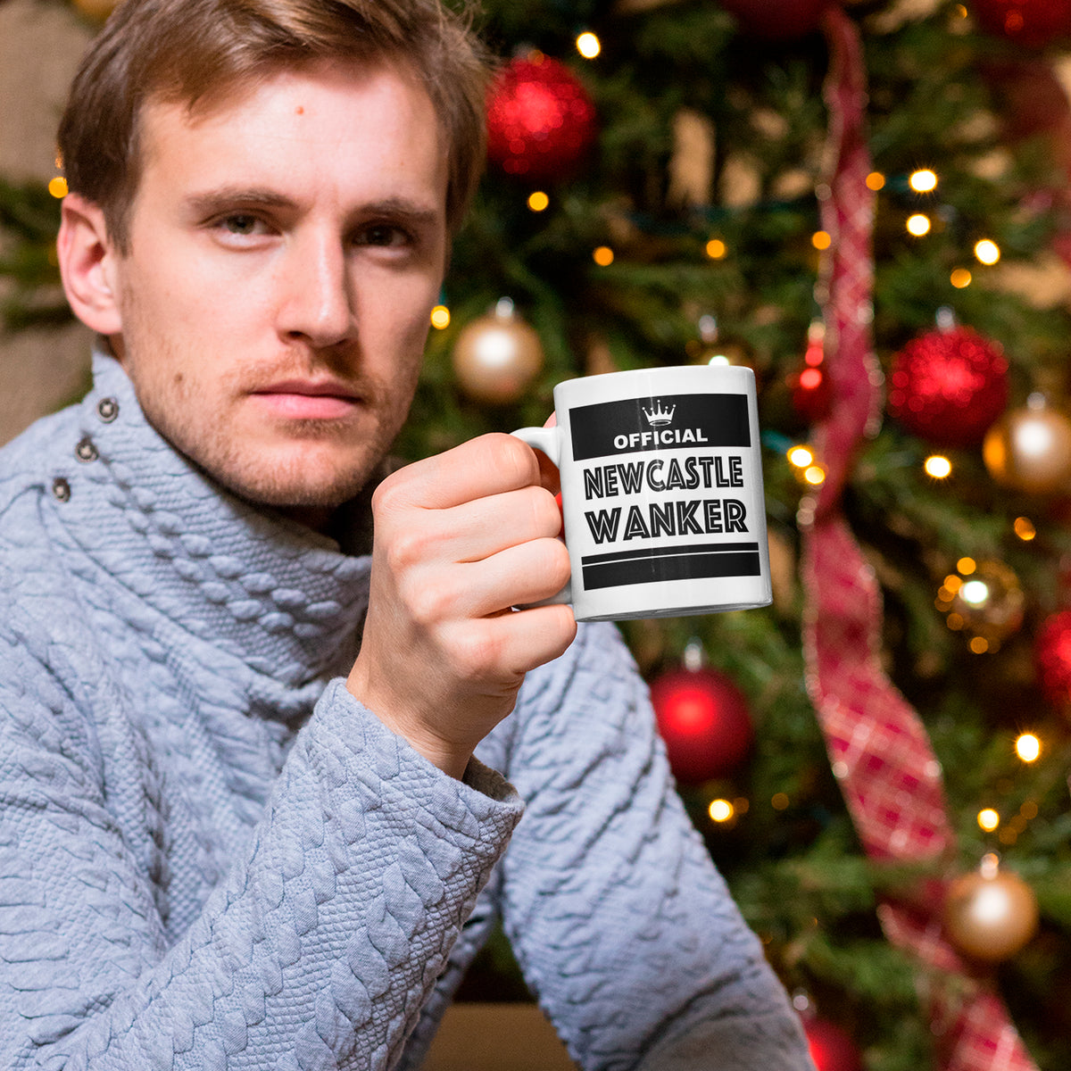 Football Rival Team Mug – Funny Newcastle Edition | Wanker Design + Free Teabag Gift