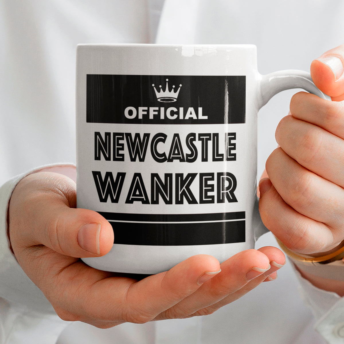 Football Rival Team Mug – Funny Newcastle Edition | Wanker Design + Free Teabag Gift
