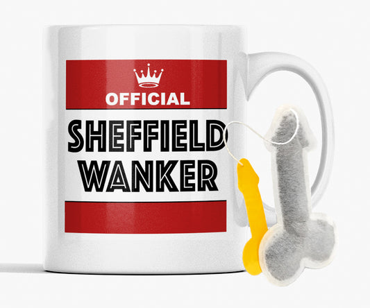 Football Rival Team Mug – Funny Sheffield Edition | Wanker Design + Free Teabag Gift