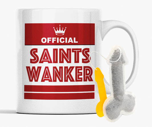 Football Rival Team Mug – Funny Southampton Saints Edition | Wanker Design + Free Teabag Gift