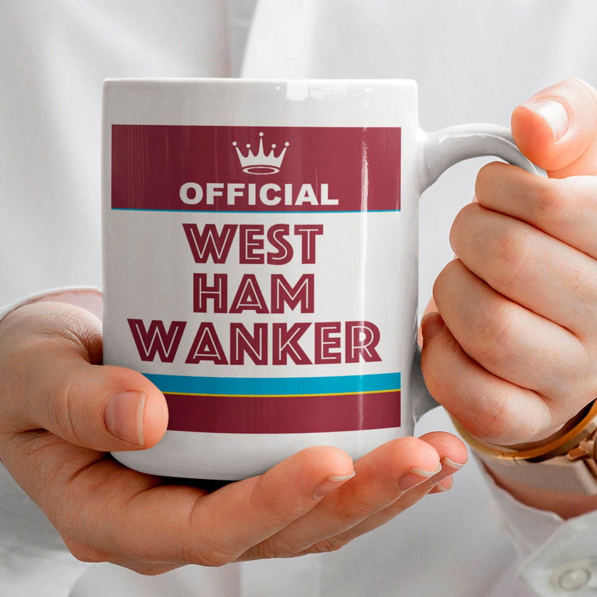 Funny Football Rival Mug – West Ham Edition | Wanker Design + Free Teabag Gift